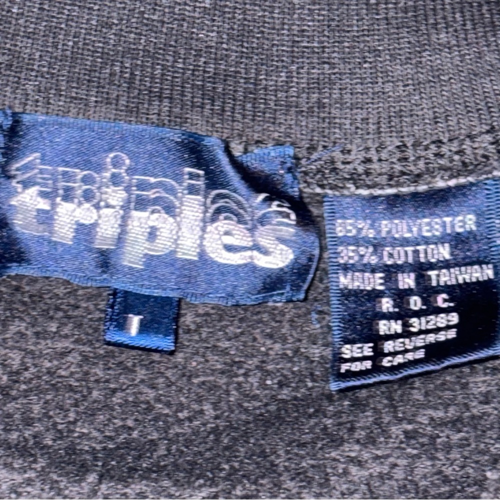 Colorblock Crewneck Sweatshirt - Black, Heather Gray & Teal - Picture 4 of 6